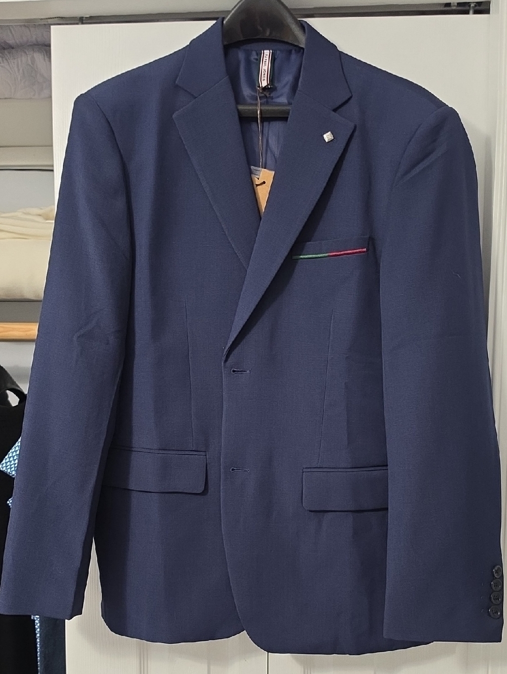Men's Navy Single-Breasted Sport Coat - Tailored Finish